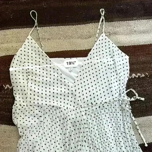 Express White With Black Swiss Polka Dot Wrap Front Maxi Dress Size L - Picture 8 of 10